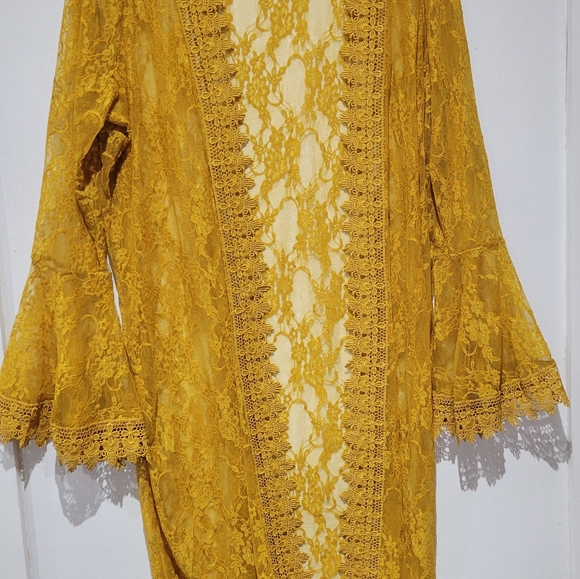 Golden Lace Kimono - Picture 4 of 11